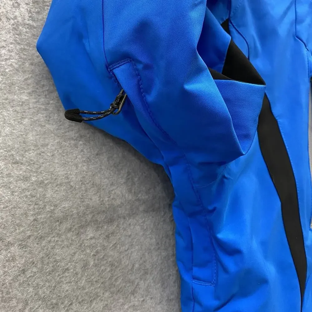 Obermeyer Boys Ski Jacket Teen L 14-16 Electric Blue Insulated Snow 41055 Hooded